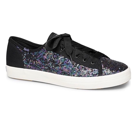 Keds Shoes - Keds Black Sequin Kickstart Sneakers New
